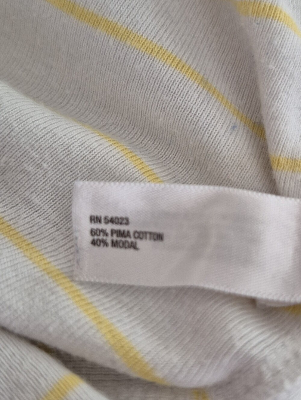 GAP White and Yellow Striped Long Sleeve Knit Top - Picture 8 of 8